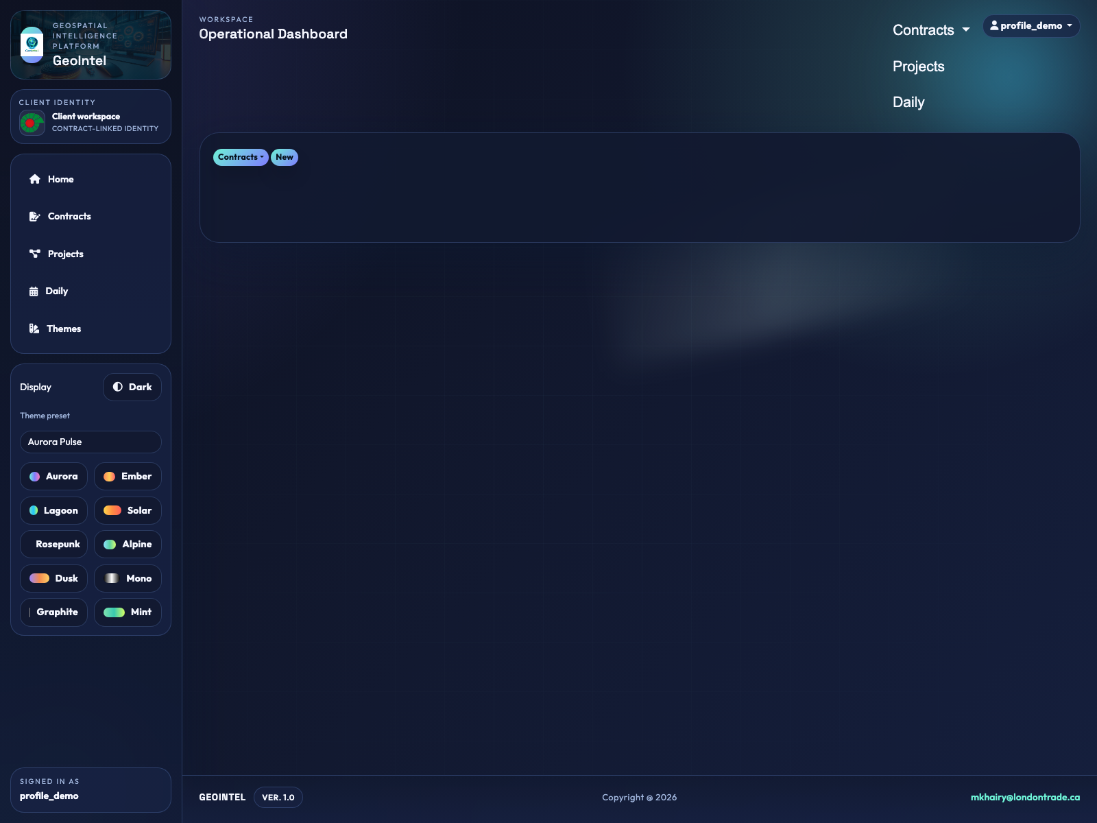 GeoIntel contract workspace